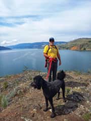 Gordon with 'Merlin' Canada house sit 2023
