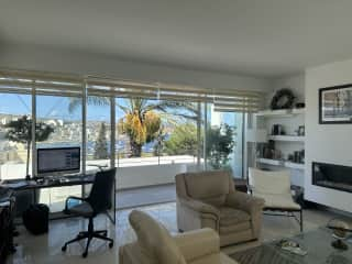 Upstairs living room with view of Xemxija Bay.