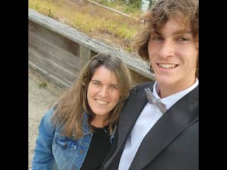 Hanging out with my youngest son before his Homecoming dance.