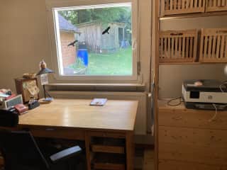 Desk in livingroom