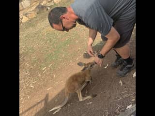 Jamie at a wildlife sanctuary in Australia.