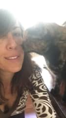 Misty giving me kisses.
