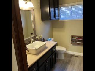 Downstairs half bathroom (laundry room right down the hall).