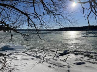 Lower Niagara River in wintertime
