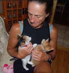 Meeting two little kittens