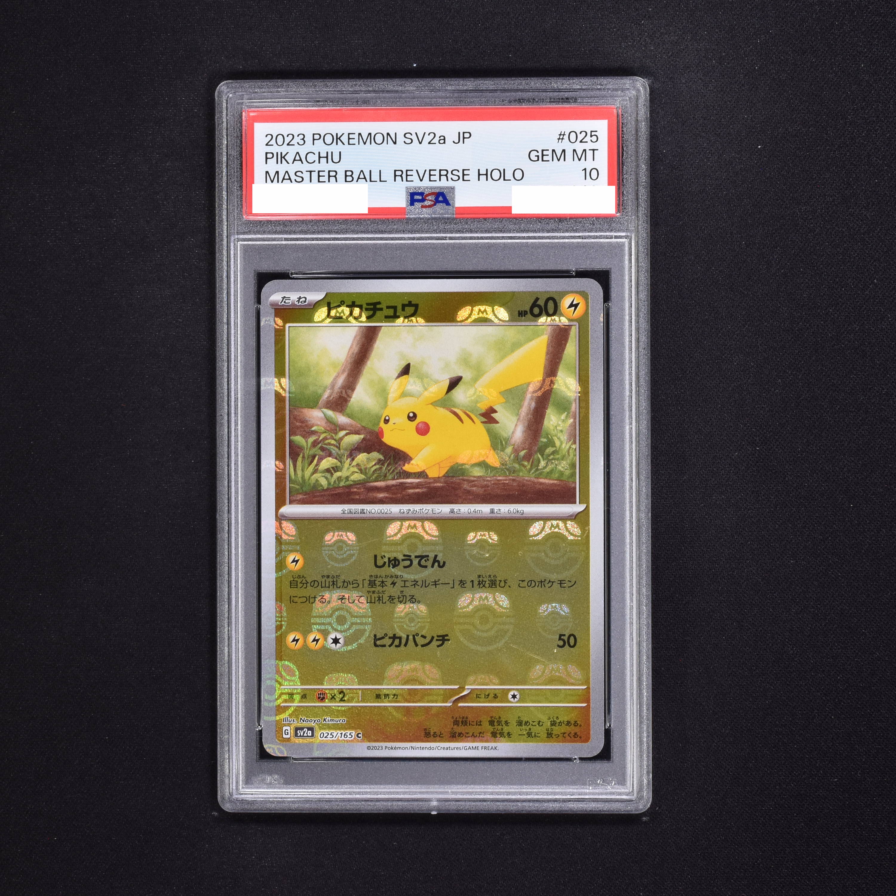 ピカチュウ マスターボールミラー psa10-