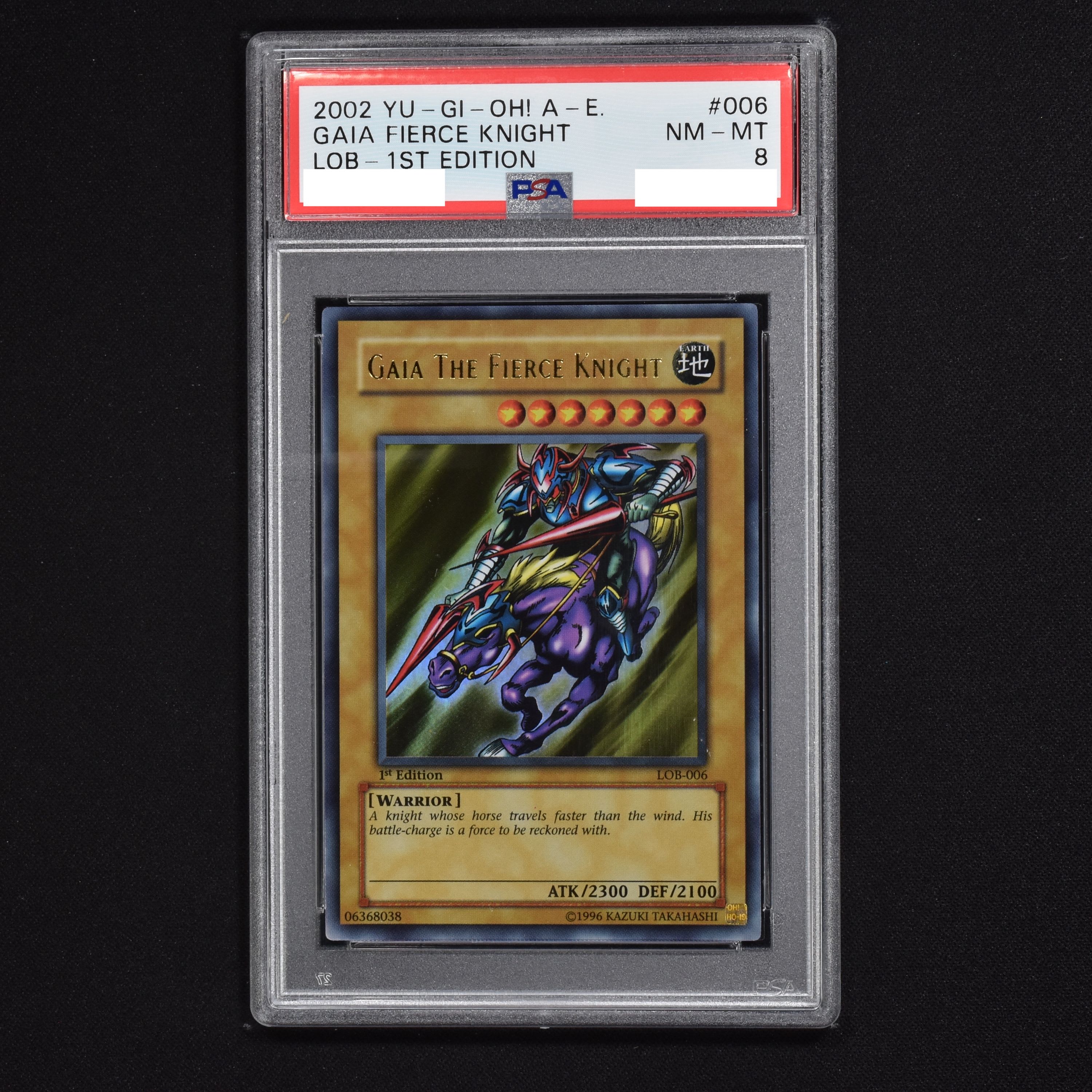 暗黒騎士ガイア 旧アジア 1st PSA 8 - 遊戯王