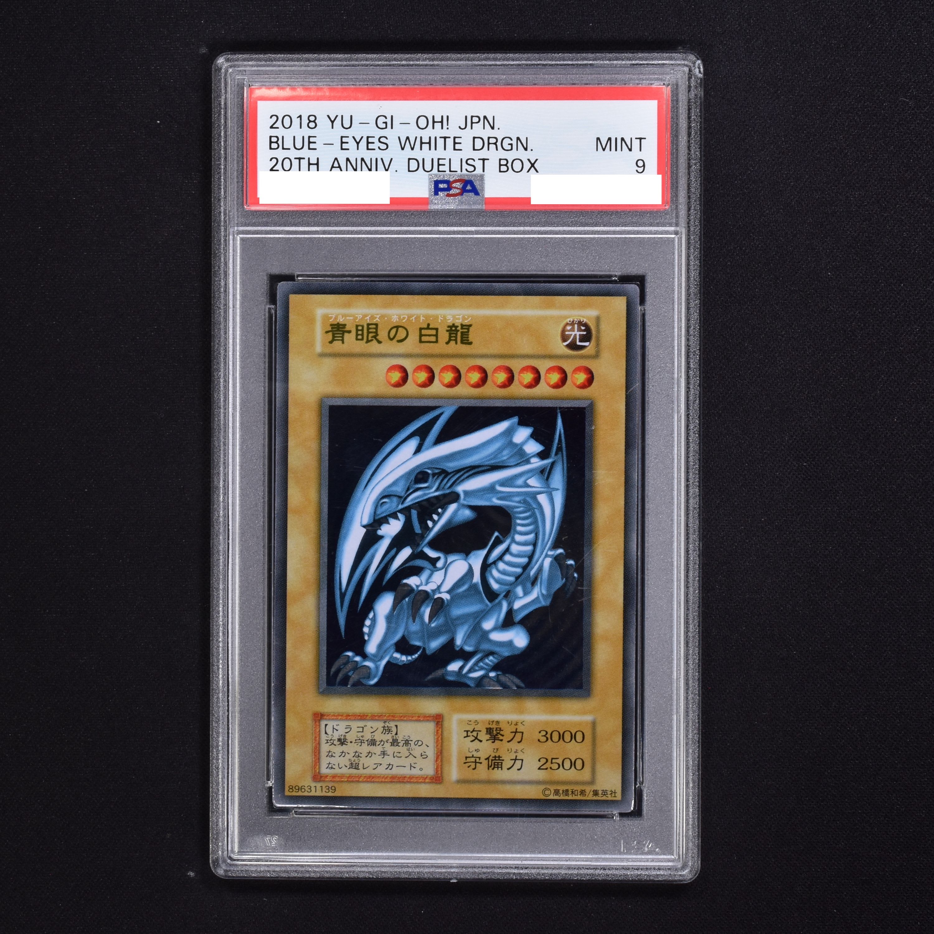 青眼の白竜　psa8 ステンレス　遊戯王