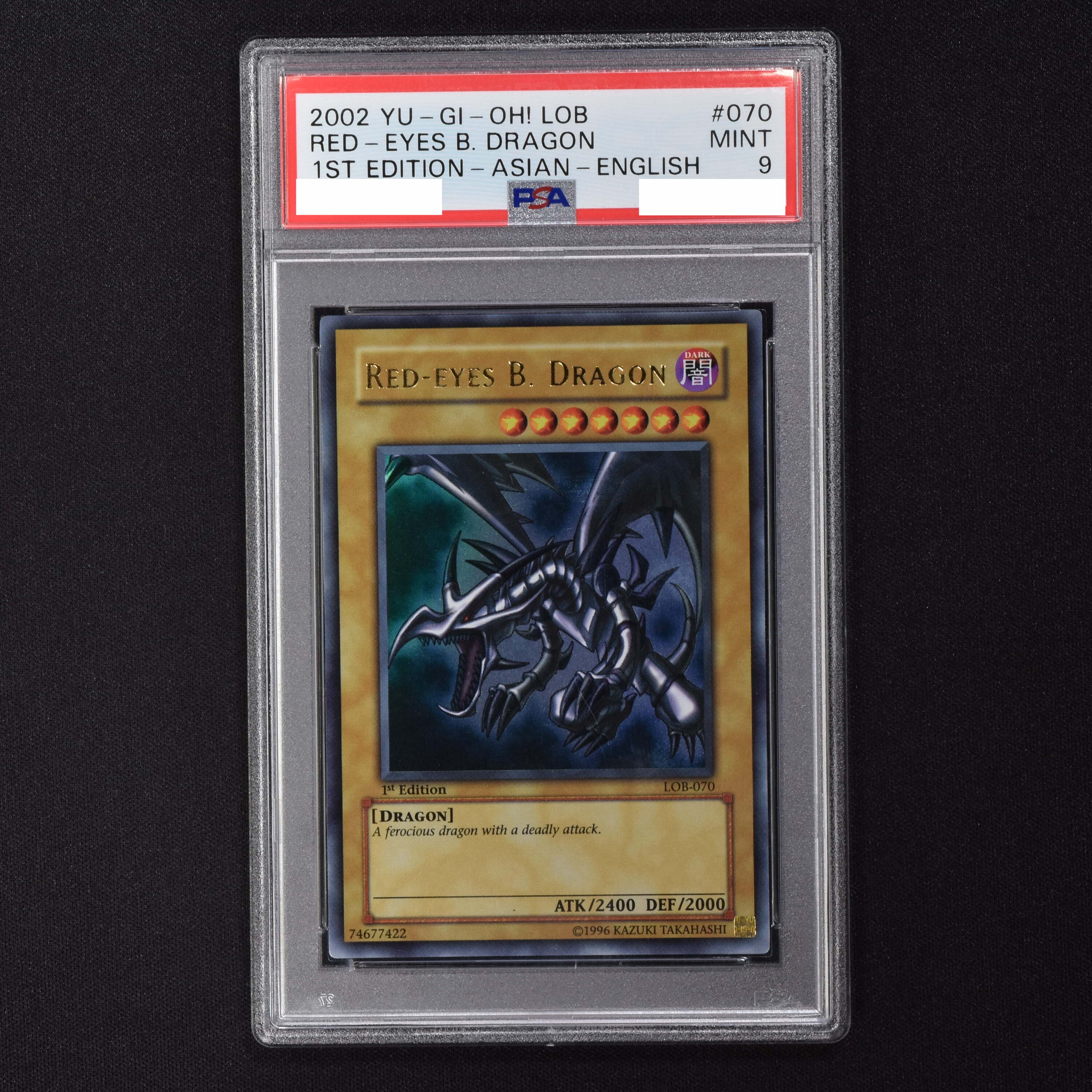 遊戯王 真紅眼の黒竜 アジア 1st ウルトラ PSA10