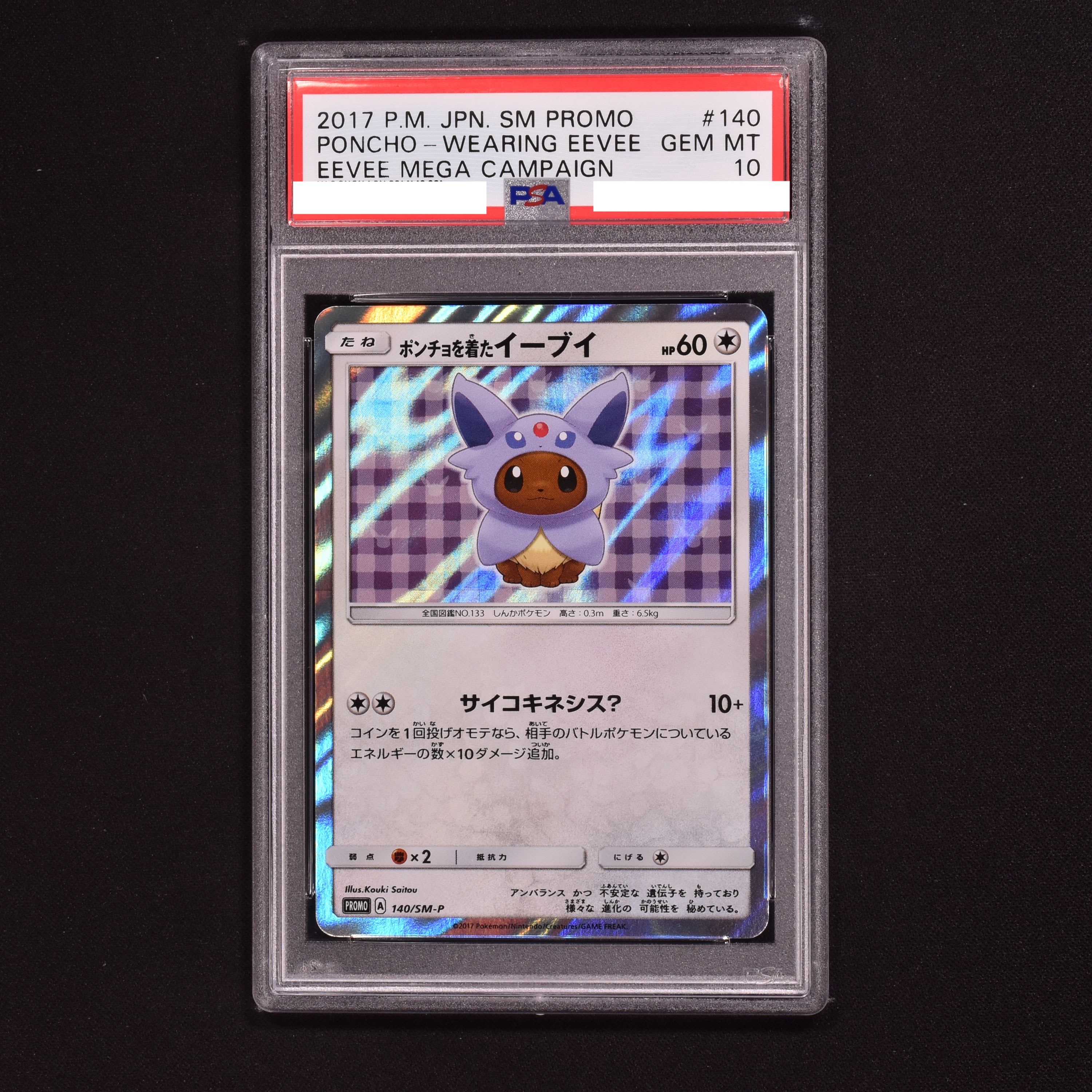 PSA10 ポケモンカード ポンチョを着たイーブイ 140/SM-P | cienciahoy