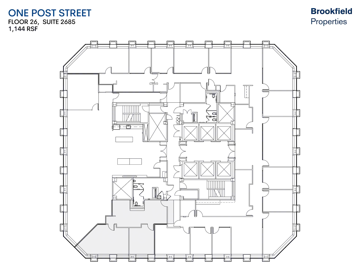 Partial 26th Floor, Suite 2685 Commercial Space for Rent at One Post ...
