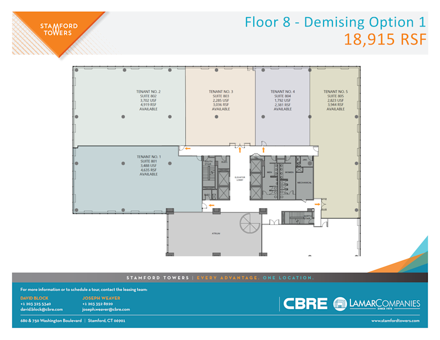 Listing image - Partial 8th Floor, Suite 800 - 750 Washington - Stamford Towers - 680 Washington Boulevard