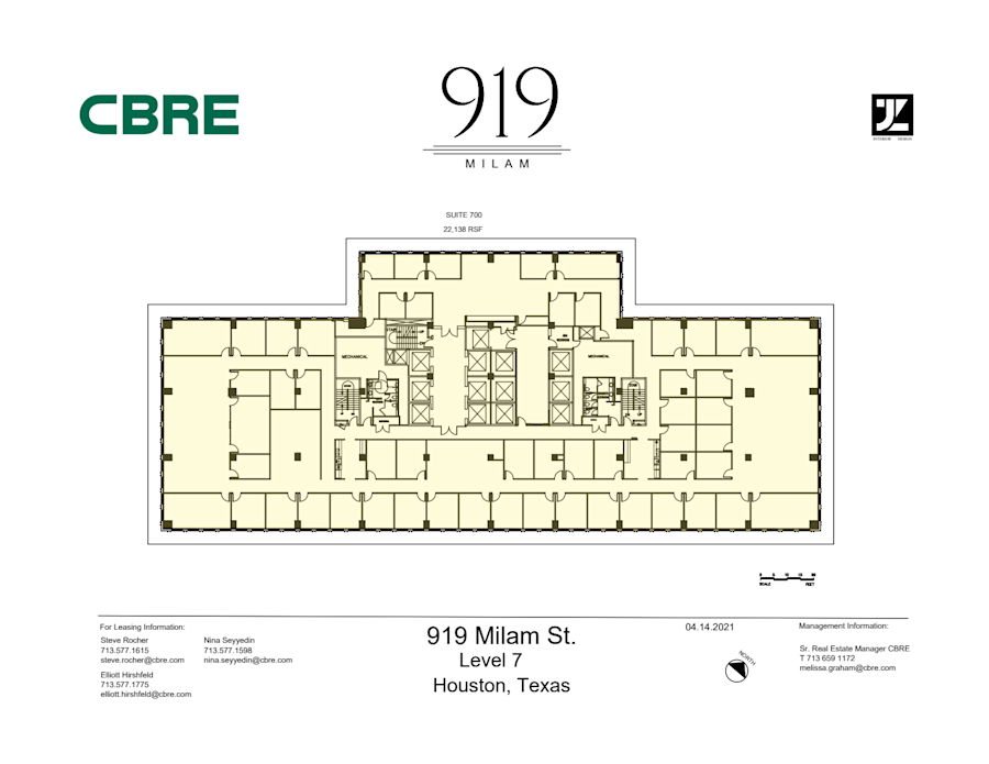 Floor plan - Entire 7th Floor, Suite 700 - 919 Milam Street
