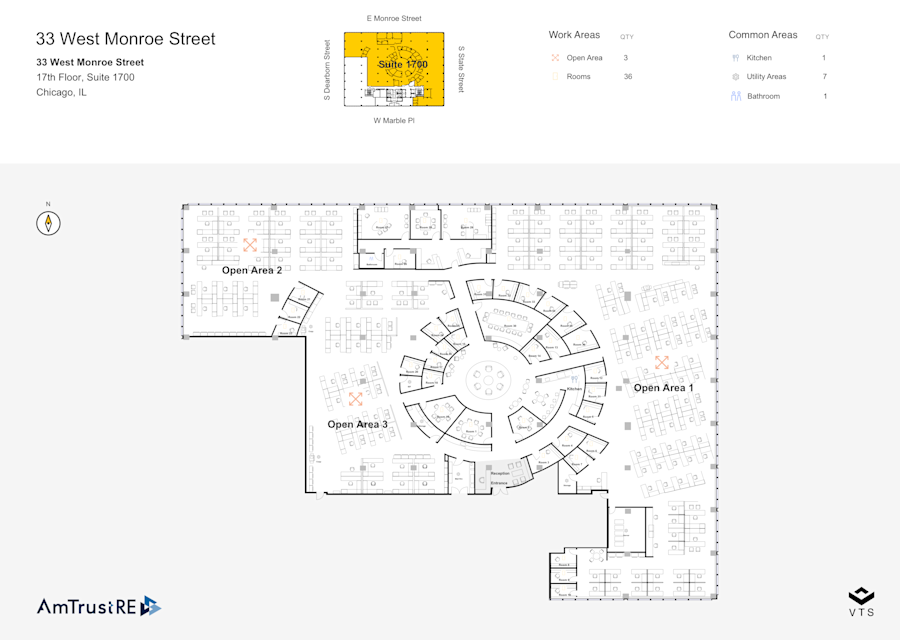Floor plan - Partial 17th Floor, Suite 1700 - 33 West Monroe Street