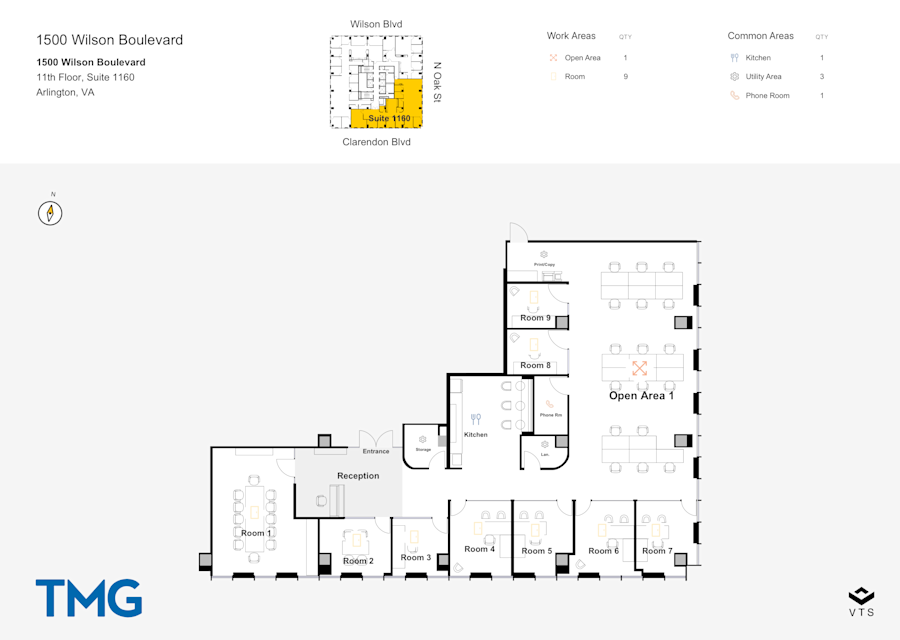 Floor plan - Partial 11th Floor, Suite 1160 - 1500 Wilson Boulevard
