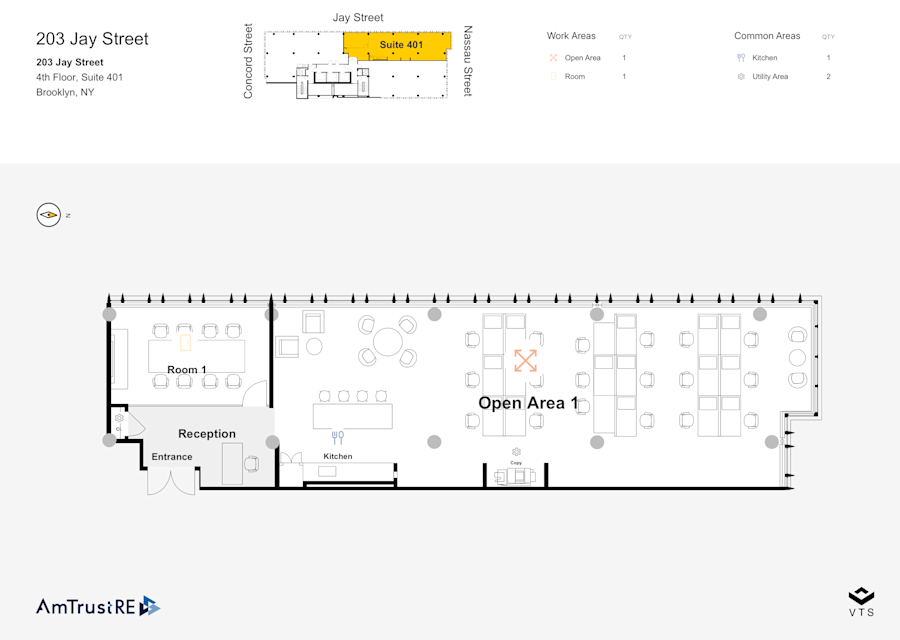 Floor plan - Partial 4th Floor, Suite 401 - 203 Jay Street