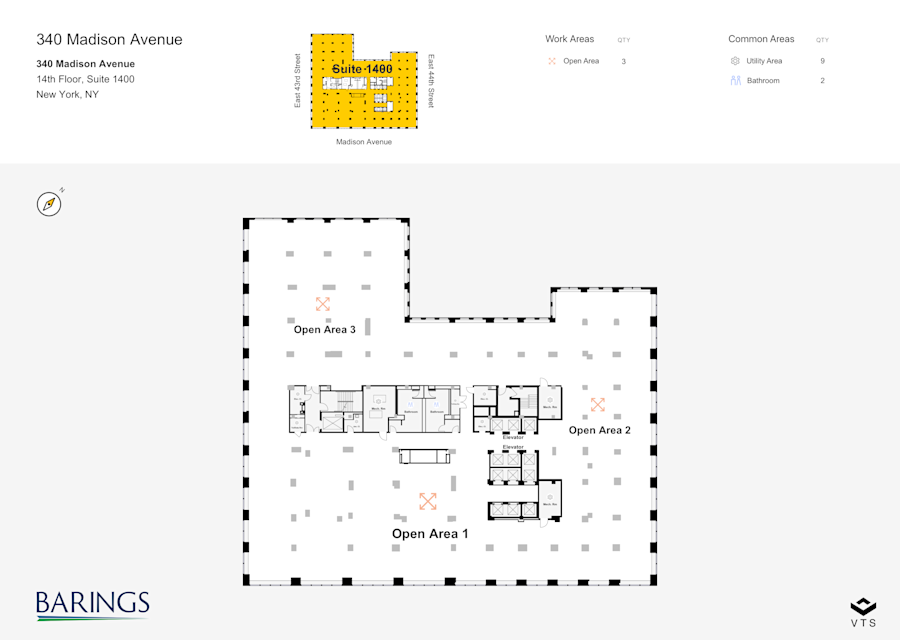 Floor plan - Entire 14th Floor, Suite 1400 - 340 Madison Avenue