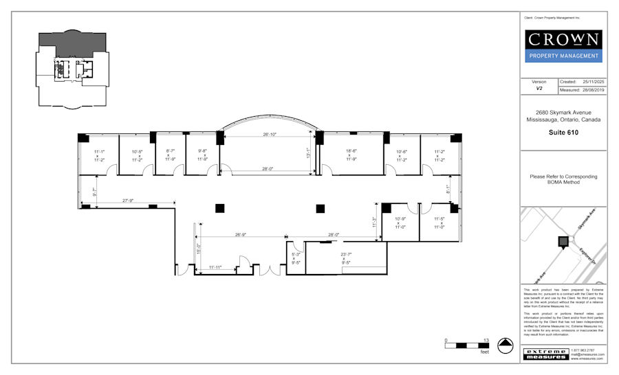 Floor plan - Partial 6th Floor, Suite 610 - Skymark Avenue - 2630 - 2680 Skymark Ave