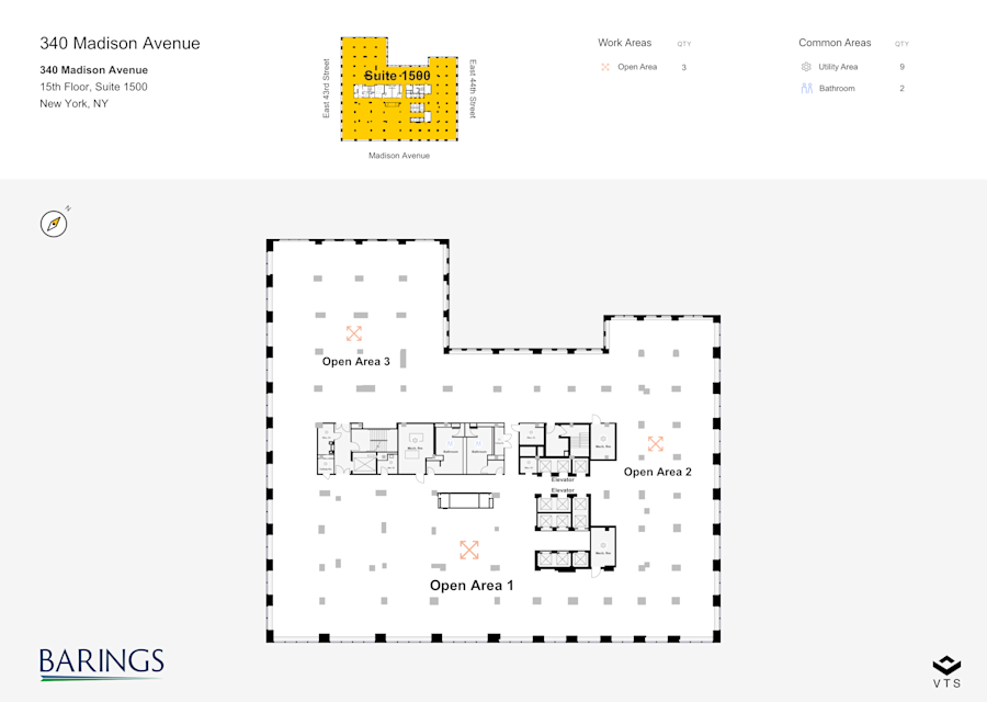 Floor plan - Entire 15th Floor, Suite 1500 - 340 Madison Avenue