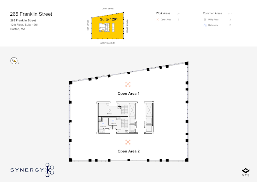 Floor plan - Entire 12th Floor, Suite 1201 - 265 Franklin Street