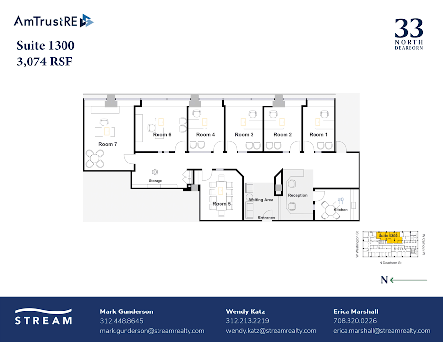 Floor plan - Partial 13th Floor, Suite 1300 - 33 North Dearborn Street