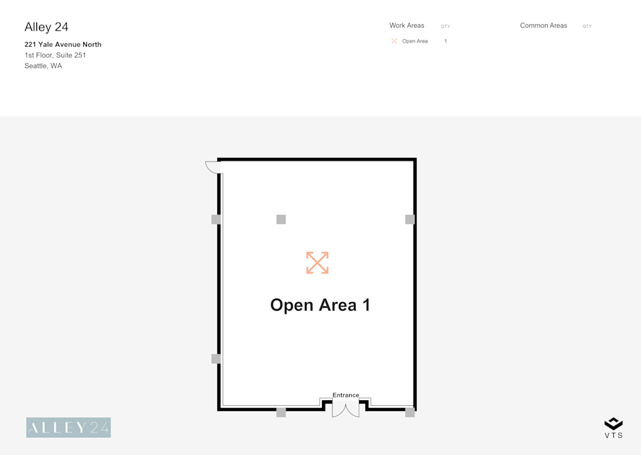 Floor plan - Partial 1st Floor, Suite 251 - Alley 24 - 221 Yale Avenue North