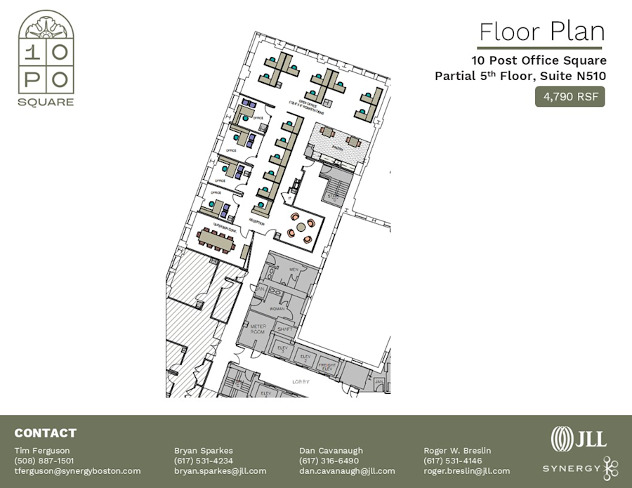 Floor plan - Entire N5, Suite N510 - 10 Post Office Square