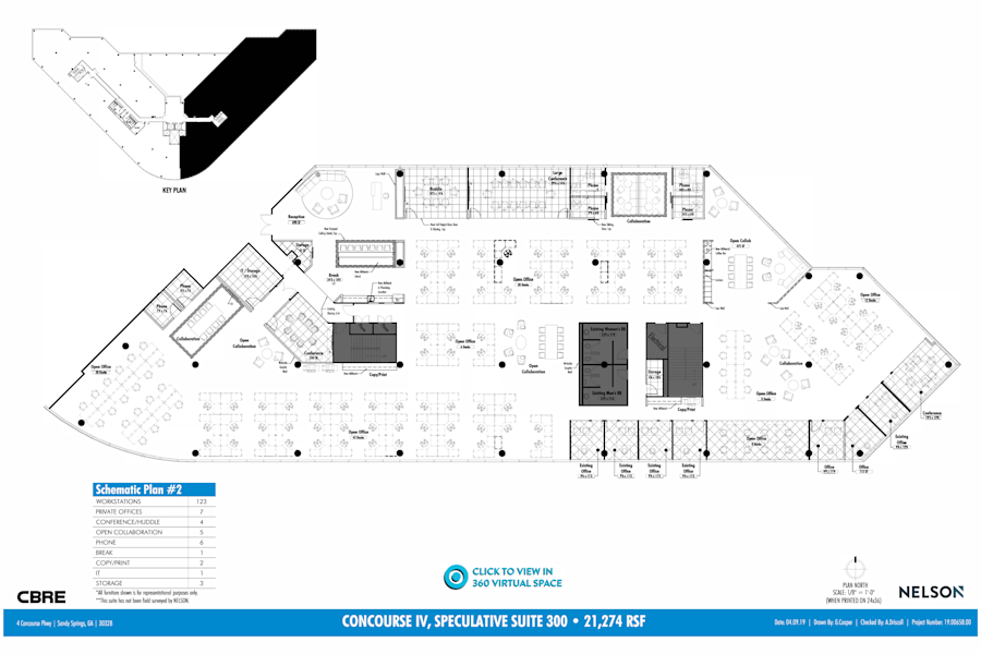 Floor plan - Partial 3rd Floor, Suite 300 - Concourse IV - The Collective at Concourse - 1 Concourse Parkway