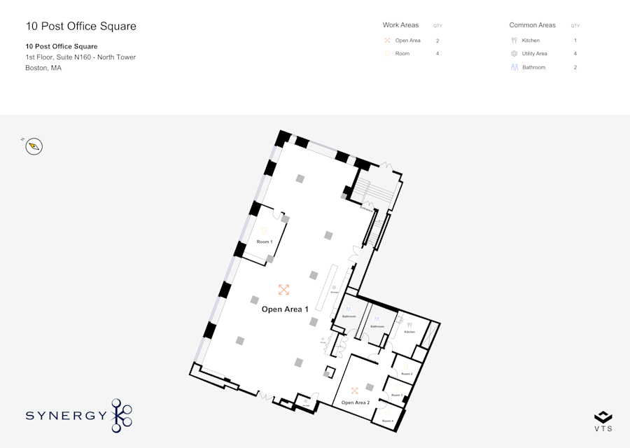 Floor plan - Partial 1st Floor, Suite N160 - North Tower - 10 Post Office Square
