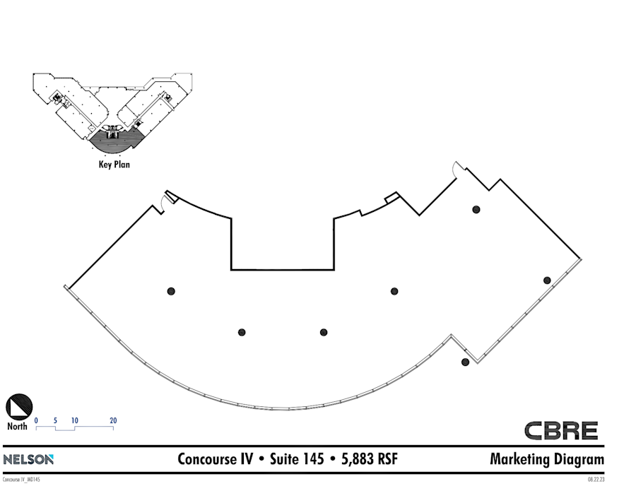 Floor plan - Partial 1st Floor, Suite 145 - Concourse IV - The Collective at Concourse - 1 Concourse Parkway