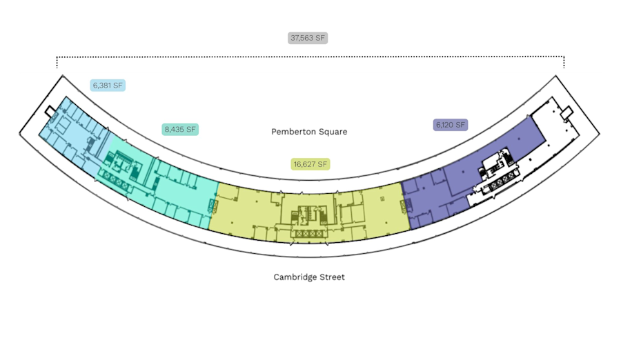 Floor plan - Partial 9th Floor, Suite 0901 - 1 Center Plaza - Center Plaza