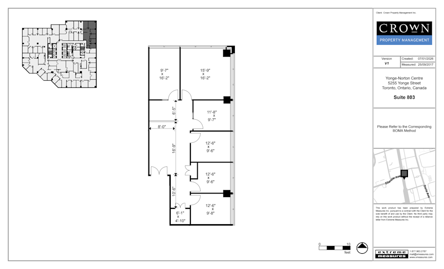 Floor plan - Partial 8th Floor, Suite 803 - 5255 Yonge Street