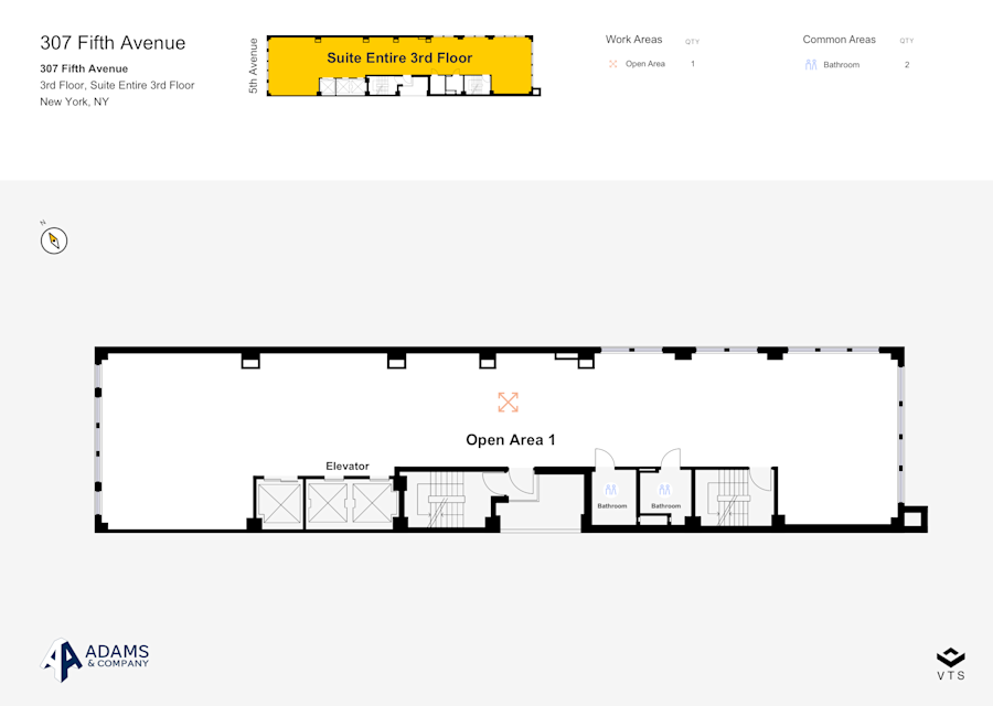 Floor plan - Entire 3rd Floor, Suite Entire 3rd Floor - 307 Fifth Avenue