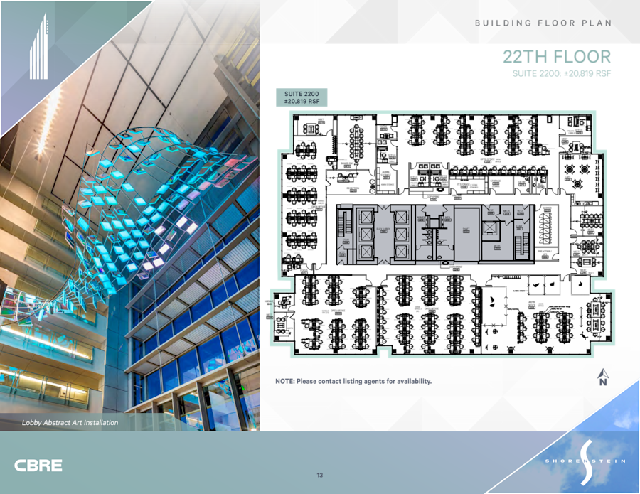 Floor plan - Entire 22nd Floor, Suite 2200 - U.S. Bank Tower - 621 Capitol Mall