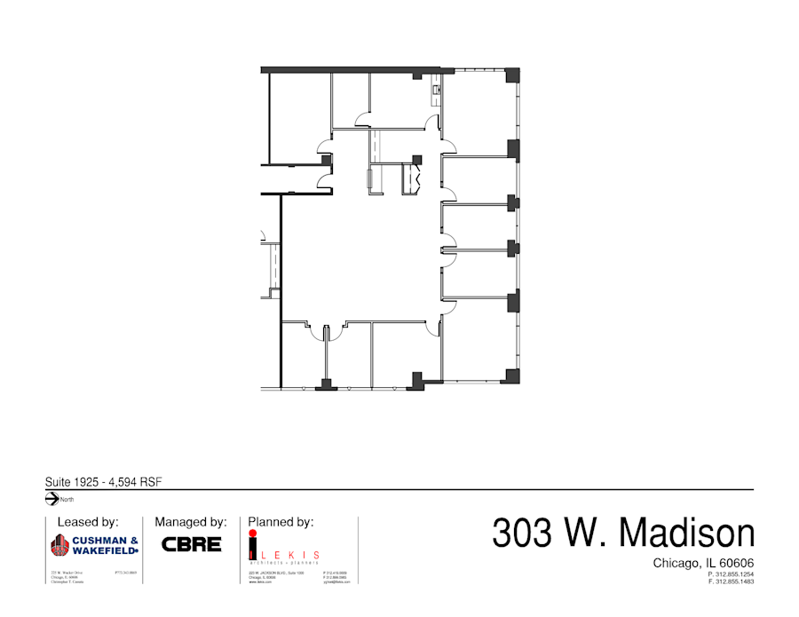 Floor plan - Partial 19th Floor, Suite 1925 - 303 West Madison
