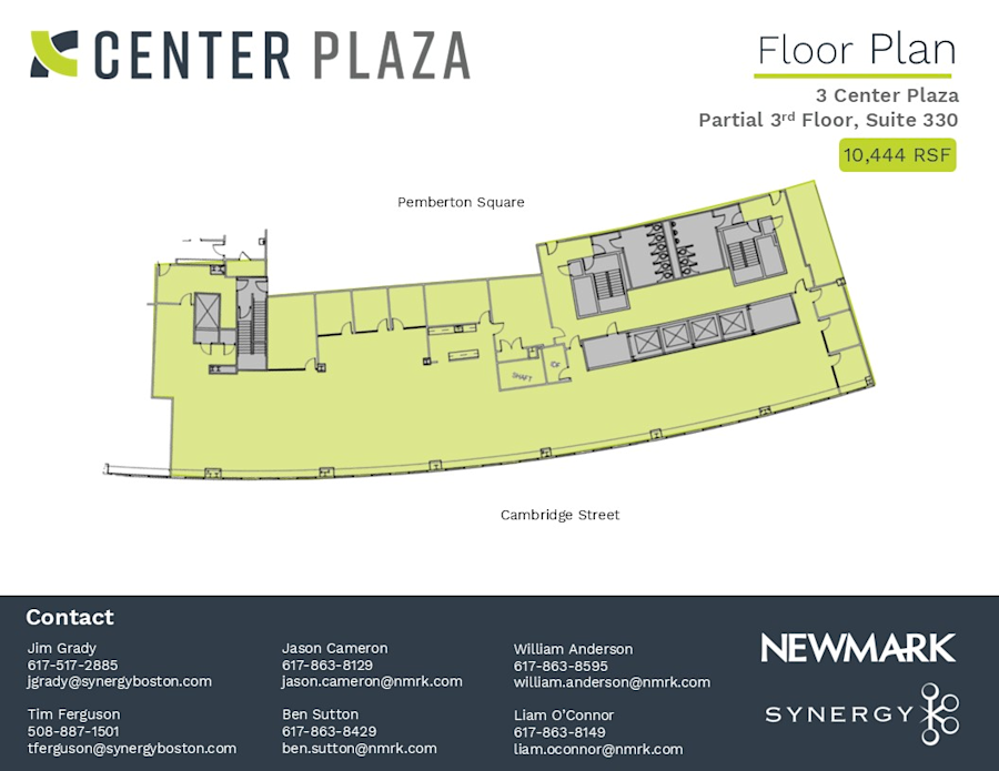 Floor plan - Partial 3rd Floor, Suite 330 - 3 Center Plaza - Center Plaza