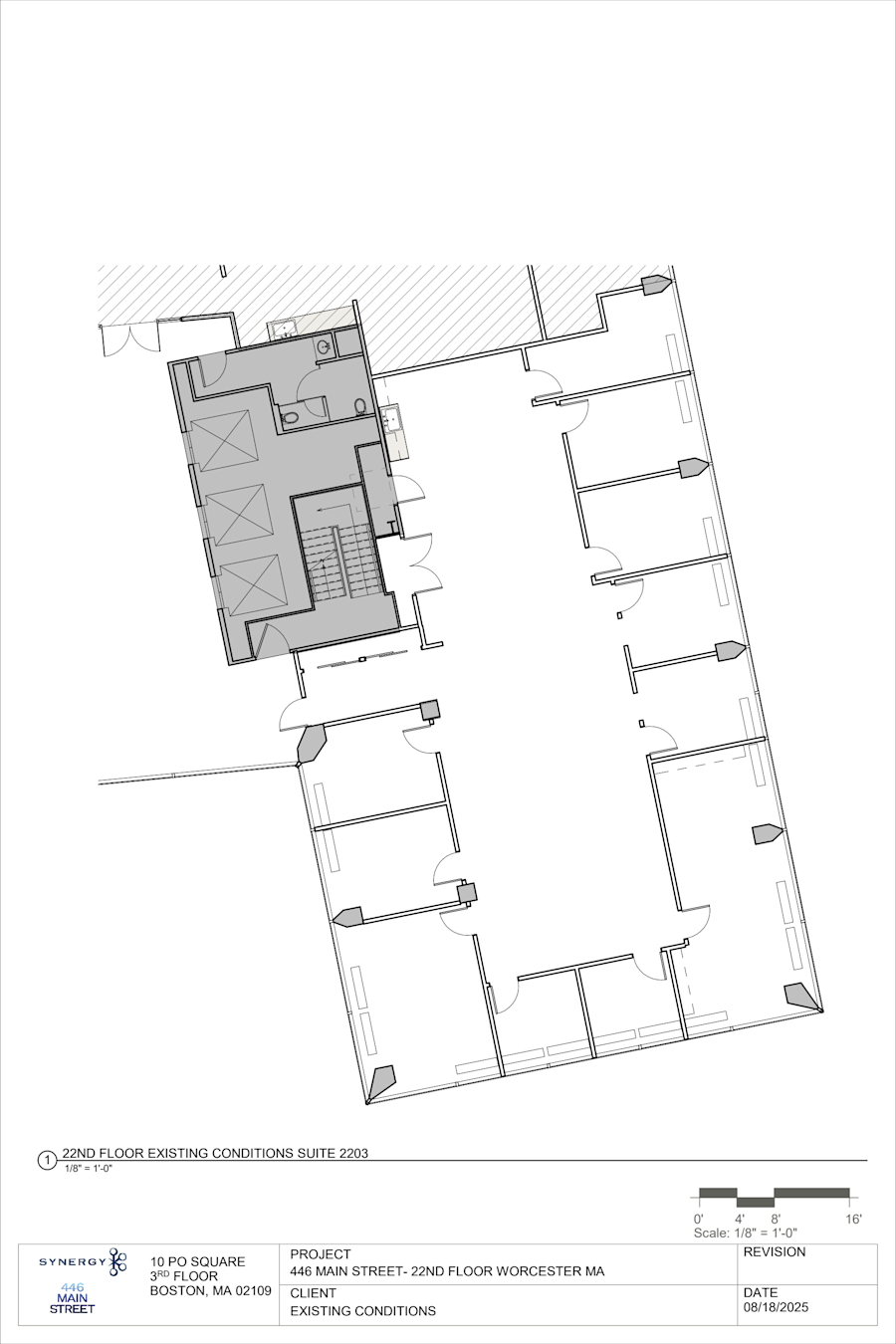 Floor plan - Partial 22nd Floor, Suite 2201 - The Glass Tower - 446 Main Street