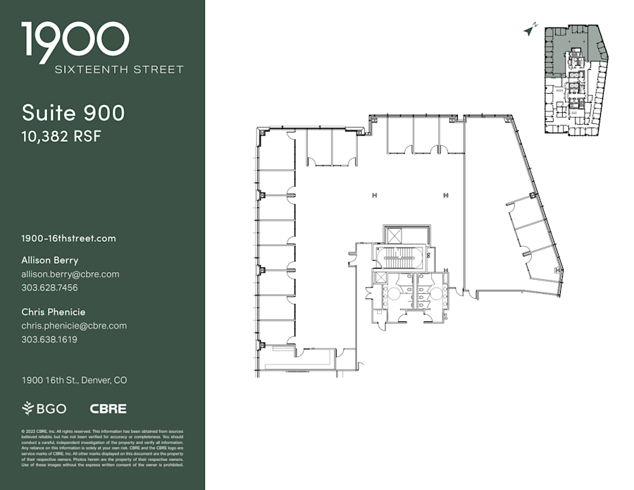 Floor plan - Partial 9th Floor, Suite 900 - 1900 Sixteenth Street
