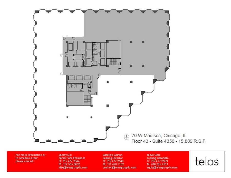 Floor plan - Partial 43rd Floor, Suite 4350 - 70 West Madison Street