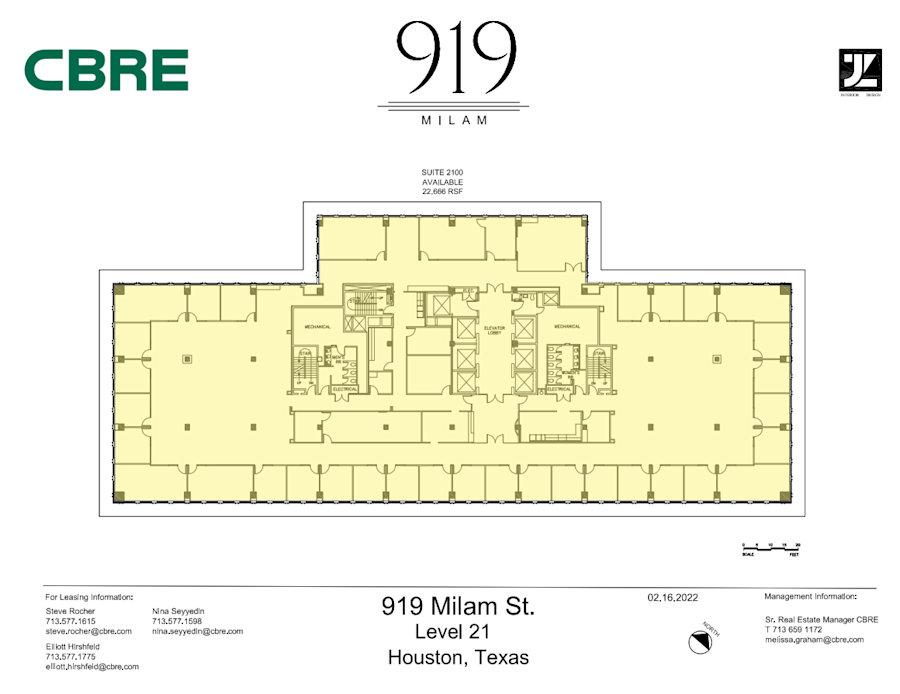 Floor plan - Entire 21st Floor, Suite 2100 - 919 Milam Street