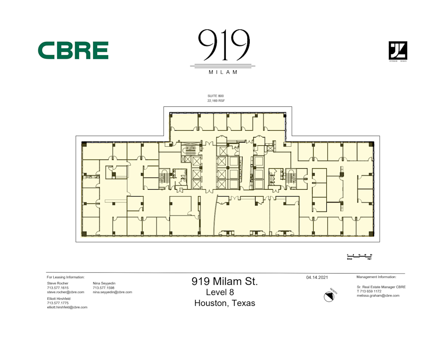 Floor plan - Entire 8th Floor, Suite 800 - 919 Milam Street