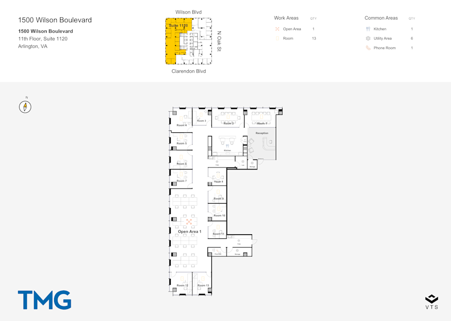 Floor plan - Partial 11th Floor, Suite 1120 - 1500 Wilson Boulevard