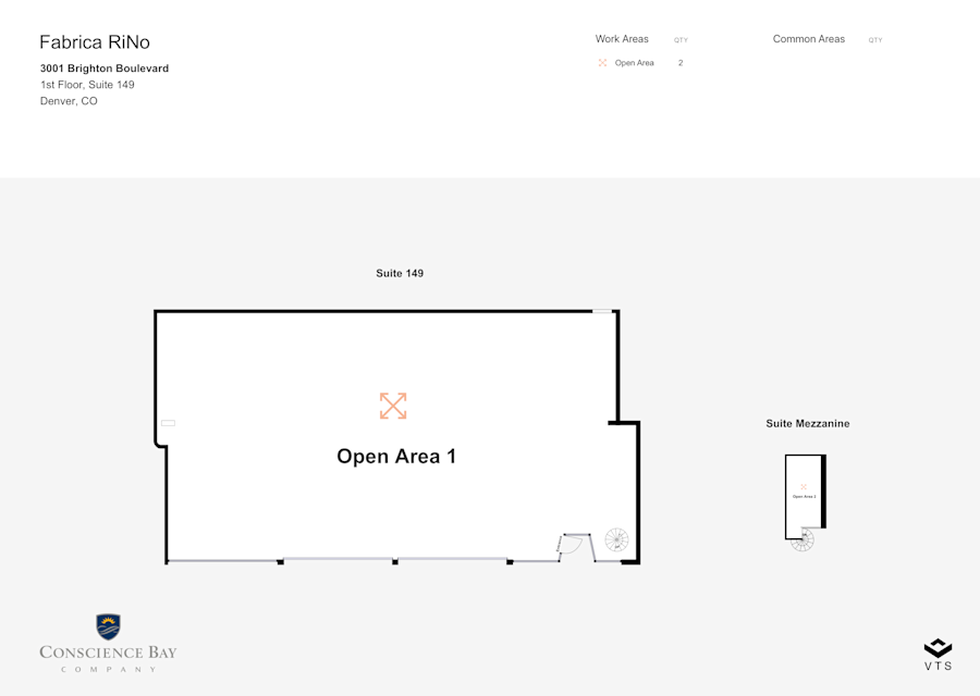 Floor plan - Partial 1st Floor, Suite 149 - Fabrica RiNo - 3001 Brighton Boulevard