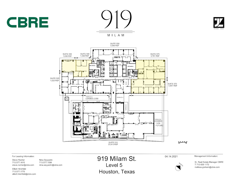 Floor plan - Partial 5th Floor, Suite 570 - 919 Milam Street