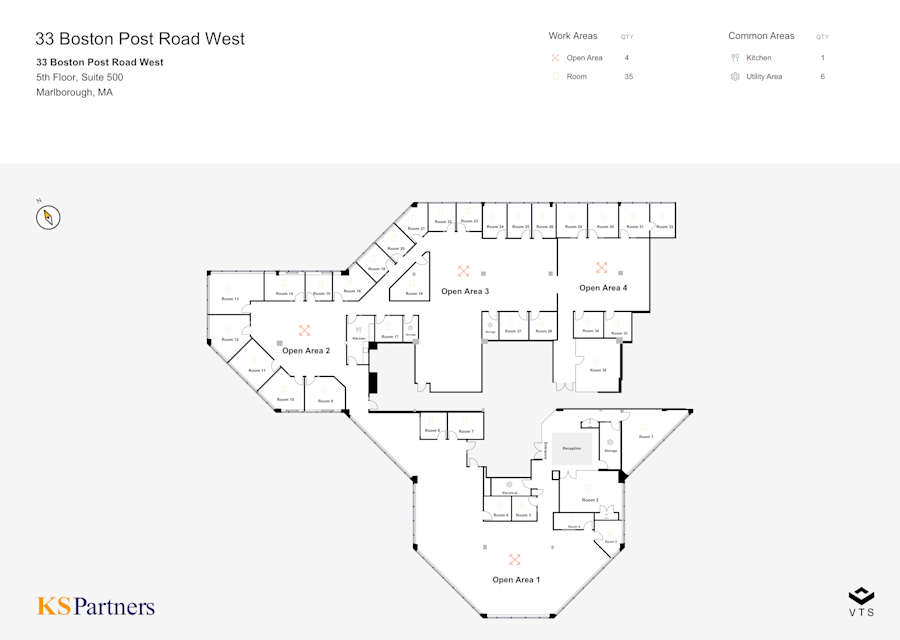 Floor plan - Partial 5th Floor, Suite 500 - 33 Boston Post Road West