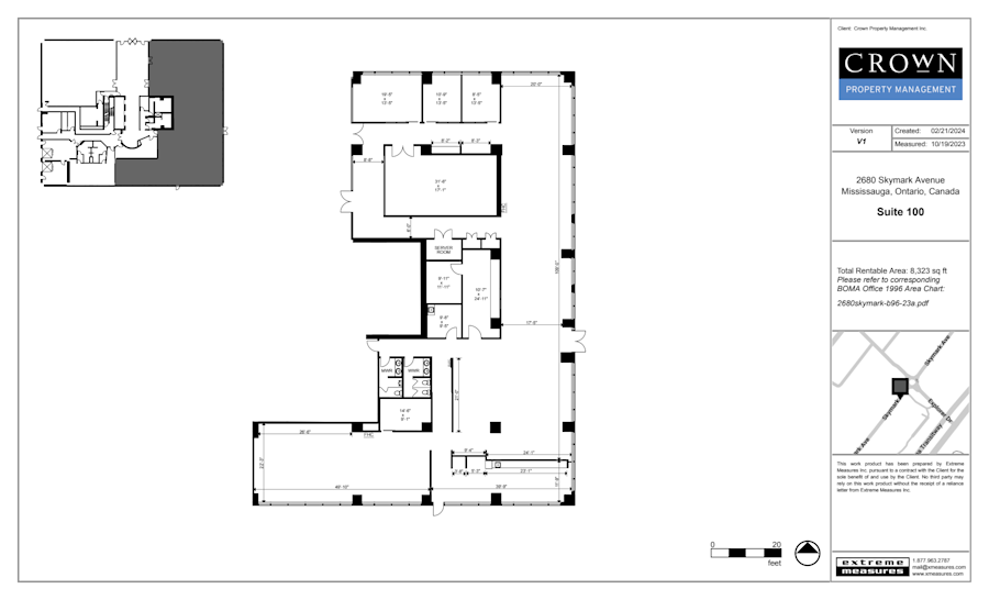 Floor plan - Partial 1st Floor, Suite 100 - Skymark Avenue - 2630 - 2680 Skymark Ave