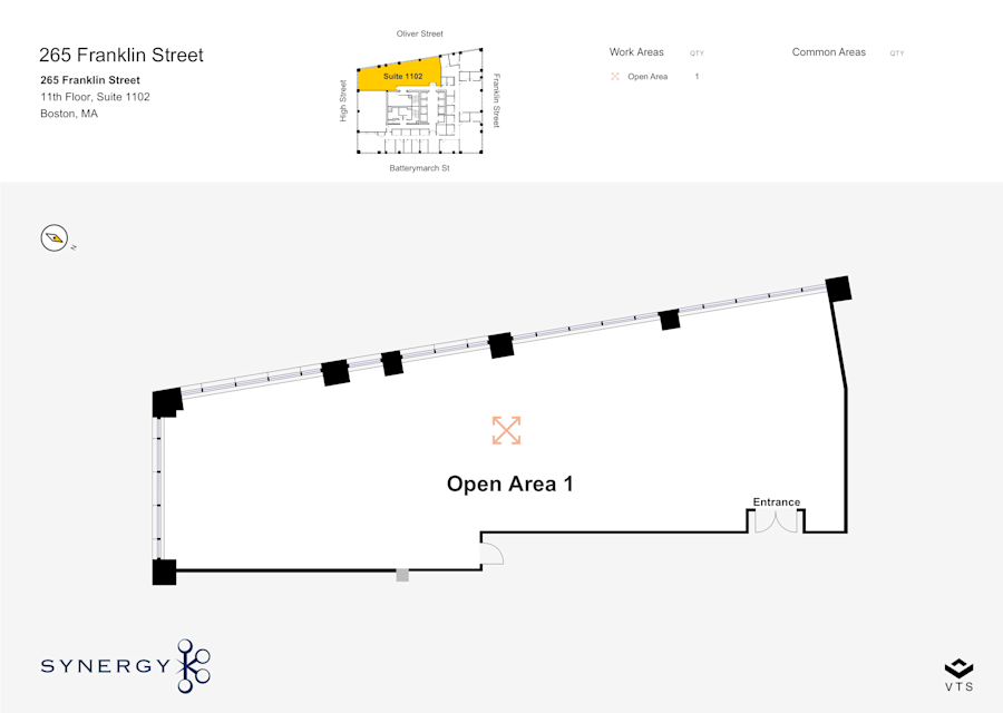 Floor plan - Partial 11th Floor, Suite 1102 - 265 Franklin Street