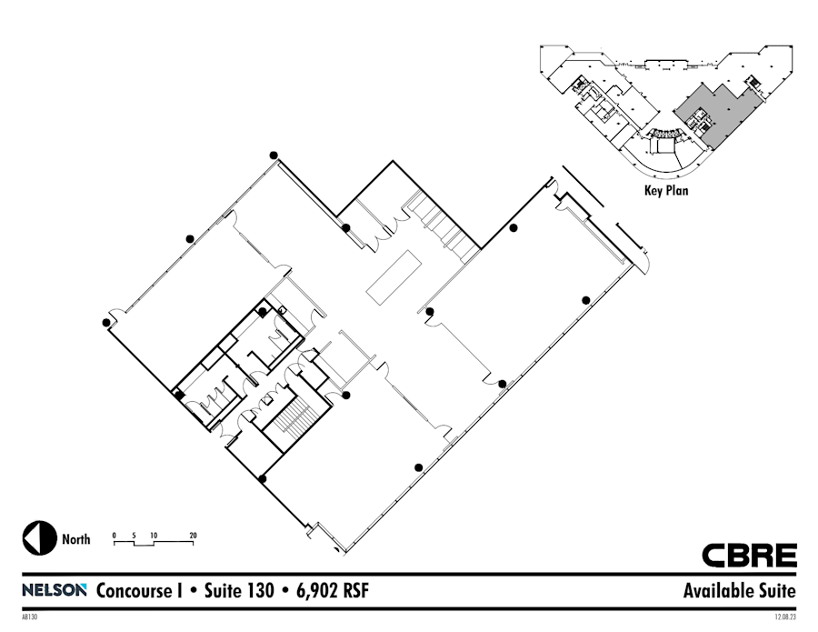 Floor plan - Partial 1st Floor, Suite 130 - Concourse I - The Collective at Concourse - 1 Concourse Parkway