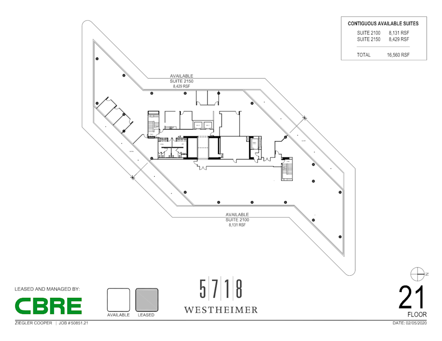 Floor plan - Partial 21st Floor, Suite 2100 - 5718 Westheimer