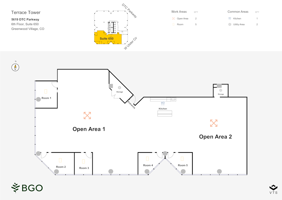 Floor plan - Partial 6th Floor, Suite 650 - Terrace Tower - 5619 DTC Parkway